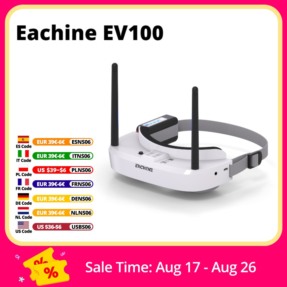 Fpv Drone Goggles - Eachine EV100 720*540 5.8G 72CH FPV-bril