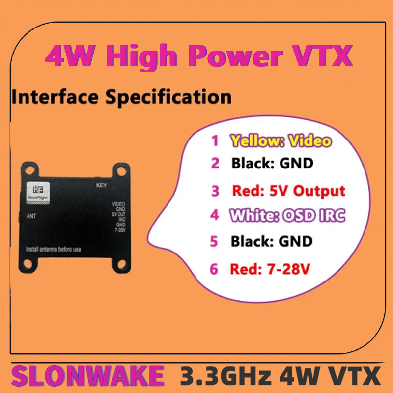 SLONWAKE FPV 3.3G 16CH 4000mW  - Fpv Drone Vtx recensie en prijs